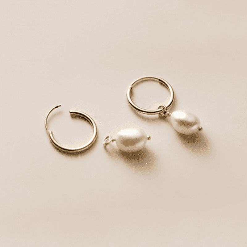Earring Charm Jewelry Genuine 925 Sterling Silver Natural Freshwater Baroque Pearl Earrings 2021 - Touchy Style
