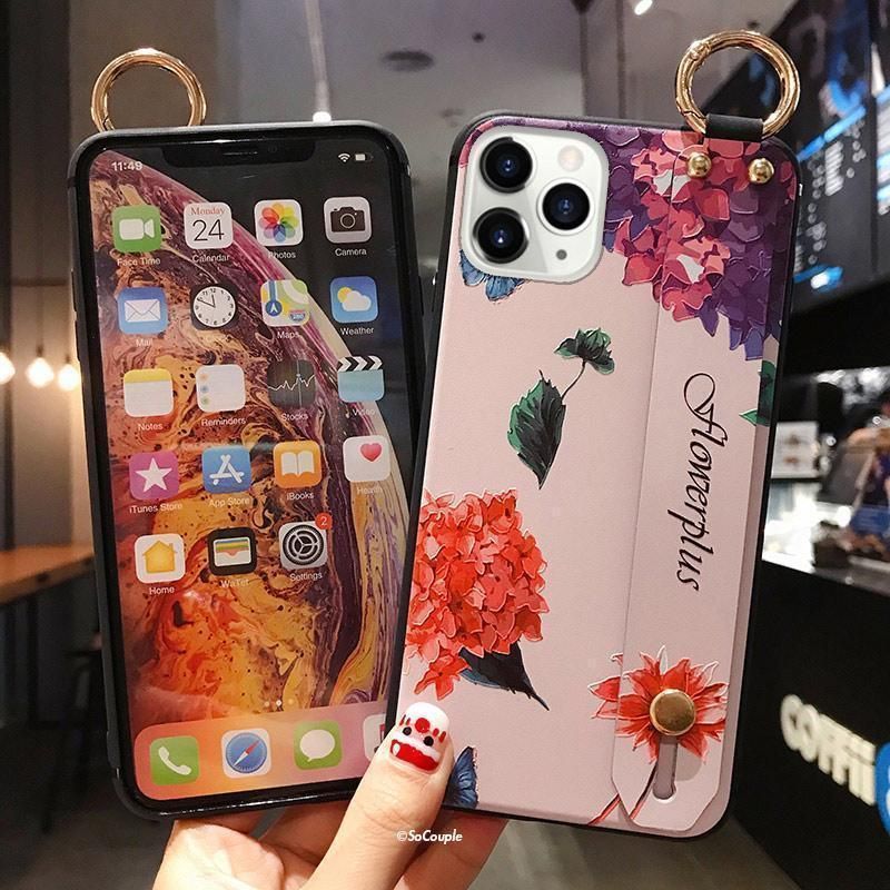 Wrist Strap Phone Holder Stand Case For Iphone 11 12 Pro Max 12mini X Xsmax  Xr 8 7 6 6s Plus Se Case Iphon 11 Pro Leather Square - Mobile Phone Cases &  Covers - AliExpress