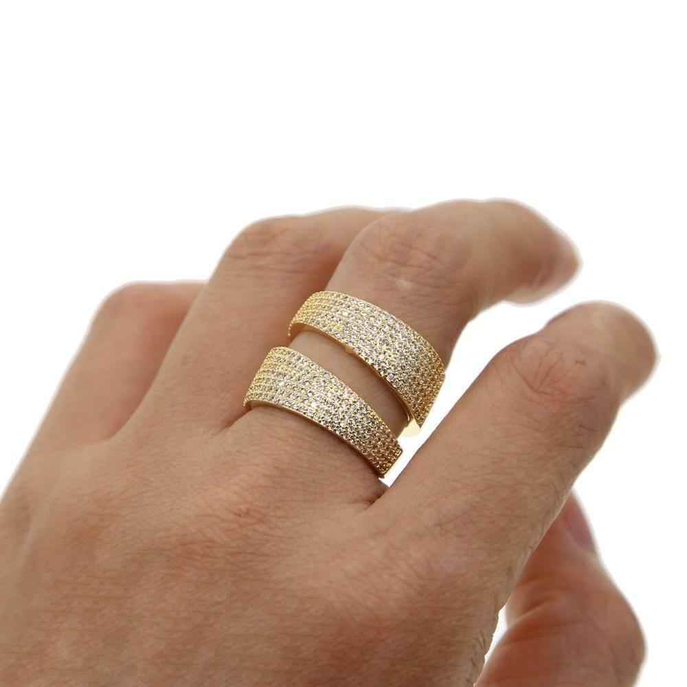 Gold Color Hip-Hop Finger Rings Charm Jewelry - Touchy Style