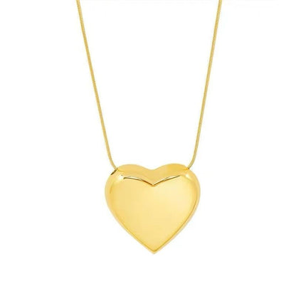 Simple Metal Heart Necklaces Charm Jewelry NCJSO3 - Touchy Style .
