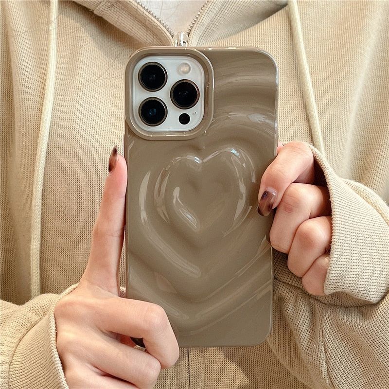 Luxury Solid Wavy Cute Phone Cases For iPhone 14 13 12 11 Pro Max