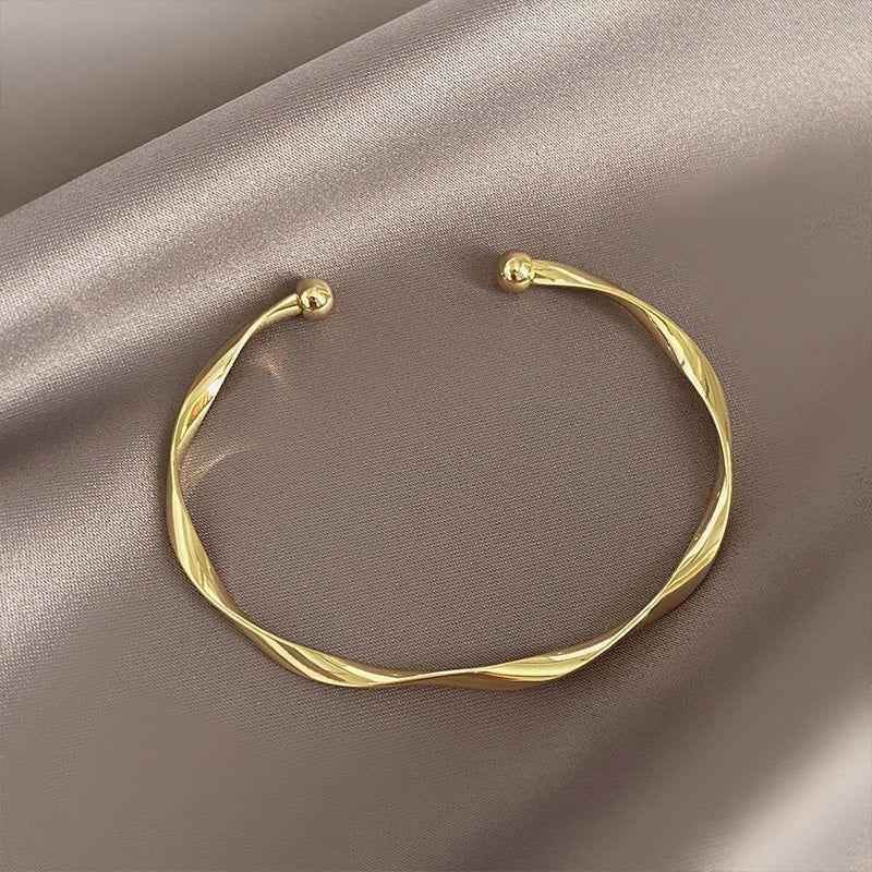 Twisted Metal Cuff Bracelets Charm Jewelry XYS1204 Classic Accessories - Touchy Style