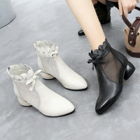Women's Casual Shoes - Leather Ankle Boot Sandals GRCL0307 - Touchy Style .