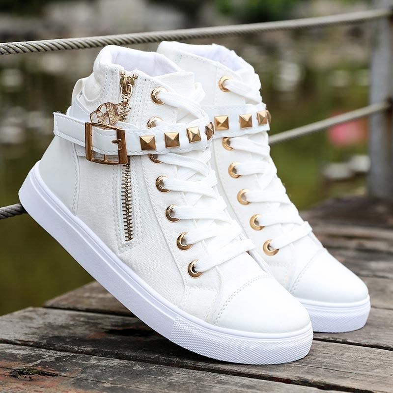 Stifte bekendtskab Kritisk ægteskab Women's Casual Shoes White Solid Tennis Fashion Sneakers YHH!S0322 | Touchy  Style