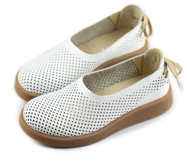 Brown handmade Leisure Leather Breathable Sandals For Women's - Touchy Style