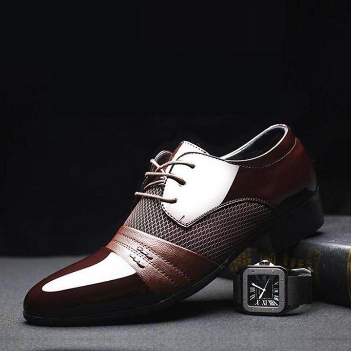 ☑️ $32.68 | Men's Casual Shoes Oxford PU Leather Dress Shoes Business Flat Breathable Shoes For - Touchy Style