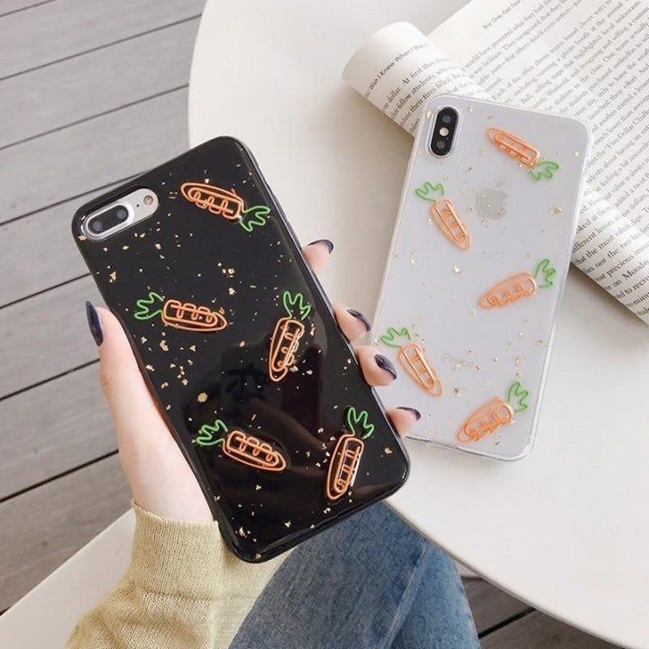 3D Bling Carrot Clip Saturn Moon Epoxy Phone Case for Huawei Y9S P30 Pro P20 Lite Mate 10 20 30 Pro Honor 9X 8X Y7 Y9 2018 2019 - Touchy Style .