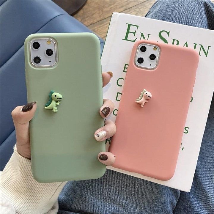 3D Cartoon Dinosaur Phone Case For iPhone 11 Pro X XR Xs Max 6 6s 7 8 Plus - Touchy Style .
