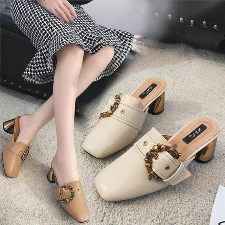 ⭕️ Women's Casual Shoes Brown Outdoor Comfortable High-Heeled Slippers .<br />
⭕️ For $31.31 - Touchy Style