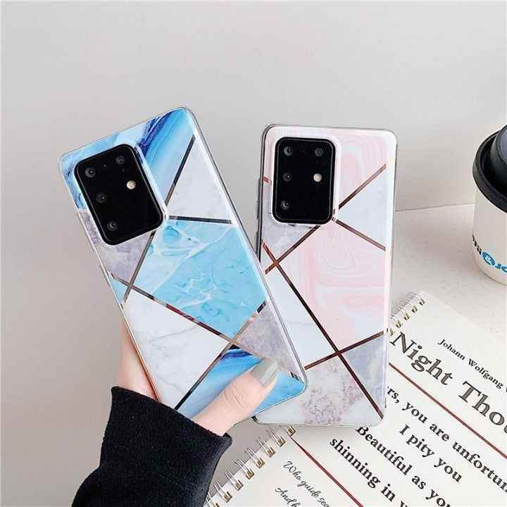 Geometry Marble Case For Galaxy S20 S20 Plus S20 Ultra S10 S9 S8 Plus S10E - Touchy Style