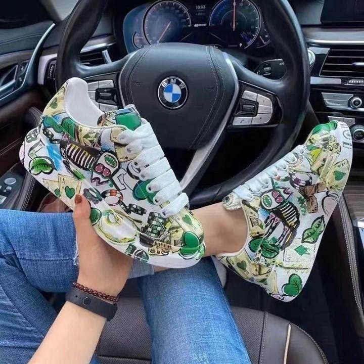 ⭕️ Women's Casual Shoes 2021 Chunky Sneakers Fashion Soft Graffiti Girls Streetwear Footwear .<b - Touchy Style
