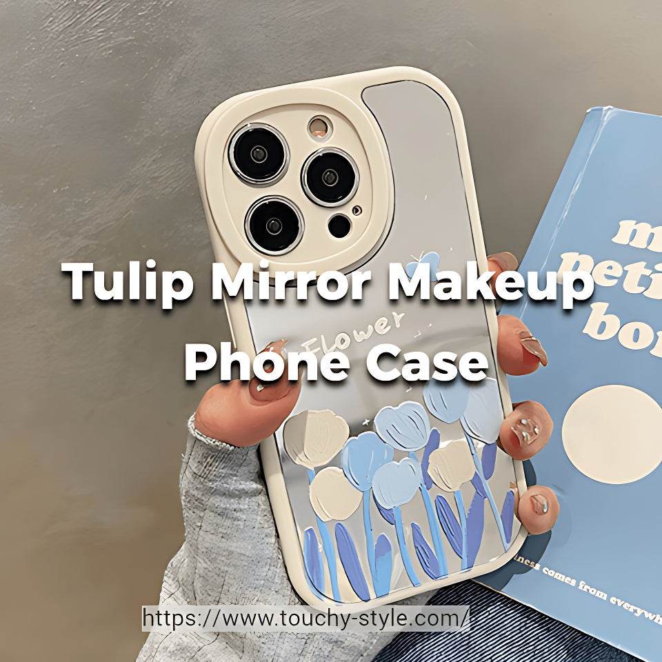 Get Stylish and Secure with Our Cute Tulip Lovely Flower Mirror Makeup Shockproof Phone Case! - Touchy Style