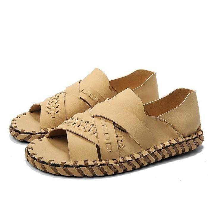 ☑️ $53.75 | Light Weight Men Summer Casual Sandals Soft Peep toe Nonslip Beach Shoes White Color - Touchy Style