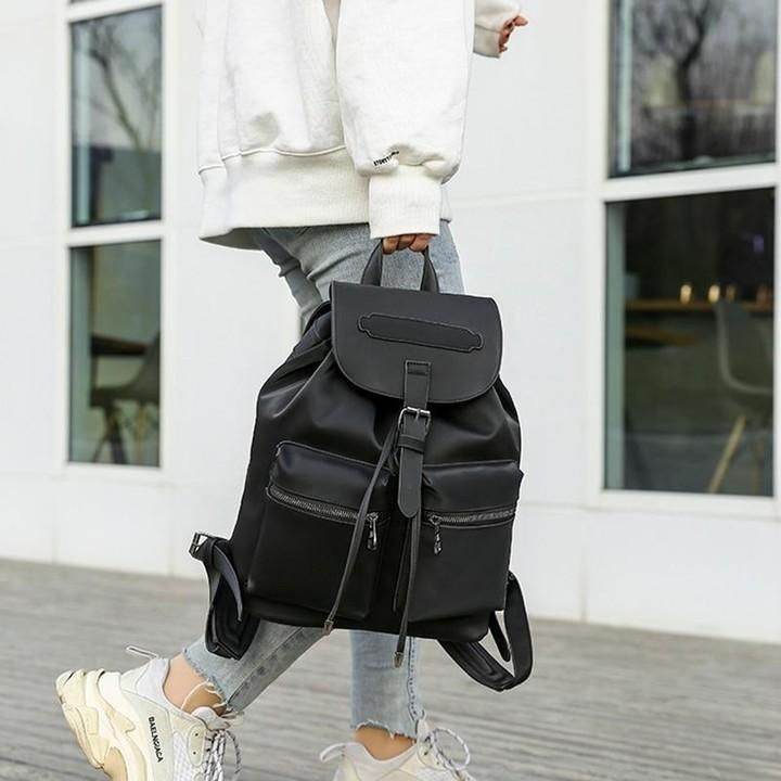 Fashion White Leather Travel Backpack... - Touchy Style