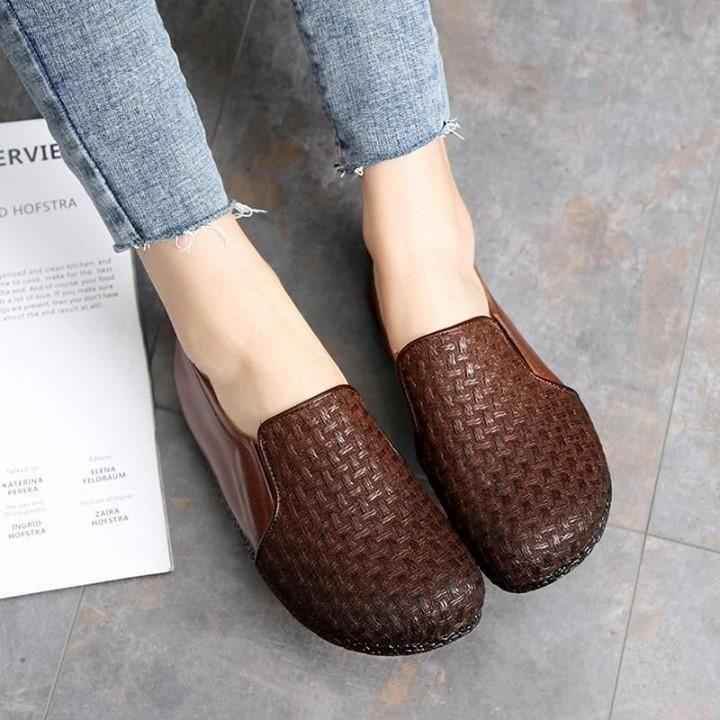 🔥 Women's Casual Shoes Black Leather Soft Comfortable Woven Flats . | $57.61 <br />
<br />
➡️ - Touchy Style