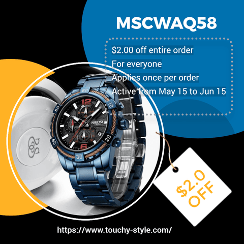 The Perfect Watch for Adventure Seekers - Get $2.00 off the MSCWAQ58! - Touchy Style .