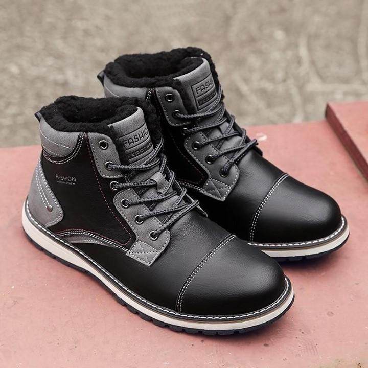 🔥 Men's Casual Shoes Cashmere warm Waterproof Ankle Boots Fur Breathable Footwear . | $46.99 <br - Touchy Style