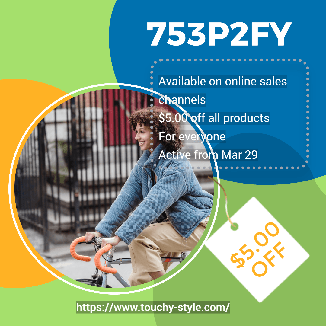 Apply Discount Code [753P2FY] and Enjoy The Offer - Touchy Style .