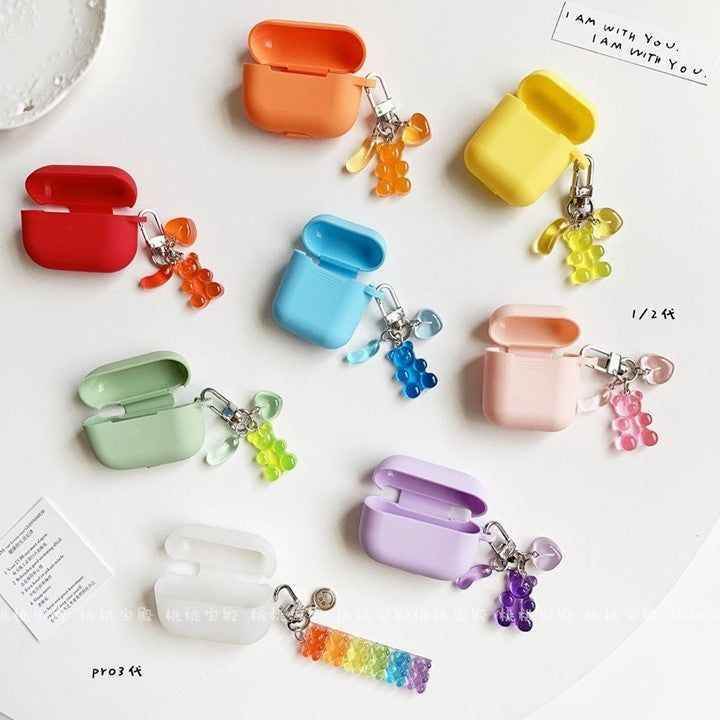 Candy Transparent Bear Silicone Case for Apple Airpods 1 2 - Touchy Style