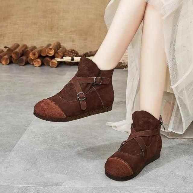 Handmade Leather Ankle Boots SD1966-2 Women's Casual Shoes - Touchy Style