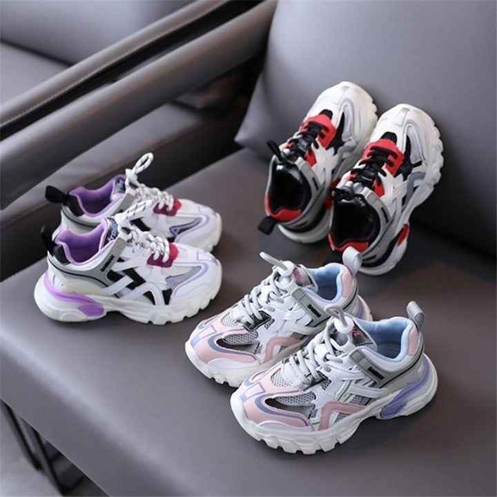✪ DIMI 2020 Autumn New Children Shoes Boys Girls Sport Shoes Fashion Colorblock Trend Breathable N