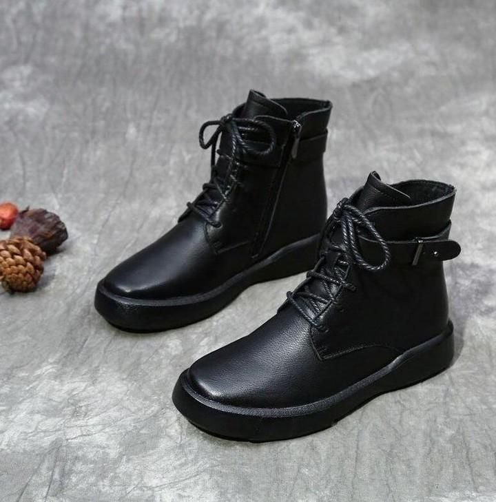 🐕 Big deals! <br />
Women's Casual Shoes 2021 Handmade Genuine Leather Casual Flat Boots Women Wa - Touchy Style .