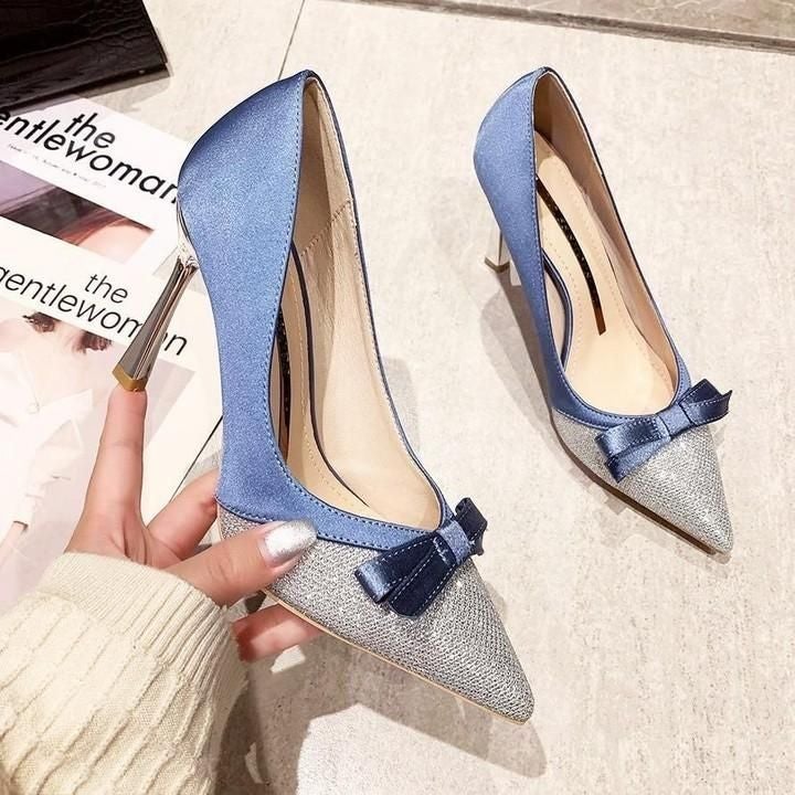 Bow Pumps High Heels Women's Casual Shoes - Touchy Style .