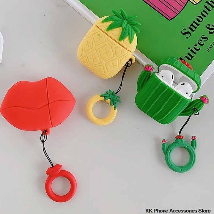 Cactus Pineapple Soft Silicone Case For Airpods 2 - Touchy Style .