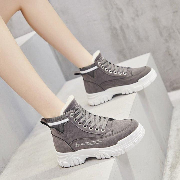 💎 Casual Shoes Winter Ankle Boots Women Warm Thick Plush Suede Snow Boots Female Sneakers Fur Sho - Touchy Style .