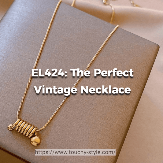 Charm Jewelry EL424: The Perfect Vintage Pendant Necklace for Any Occasion - Touchy Style .