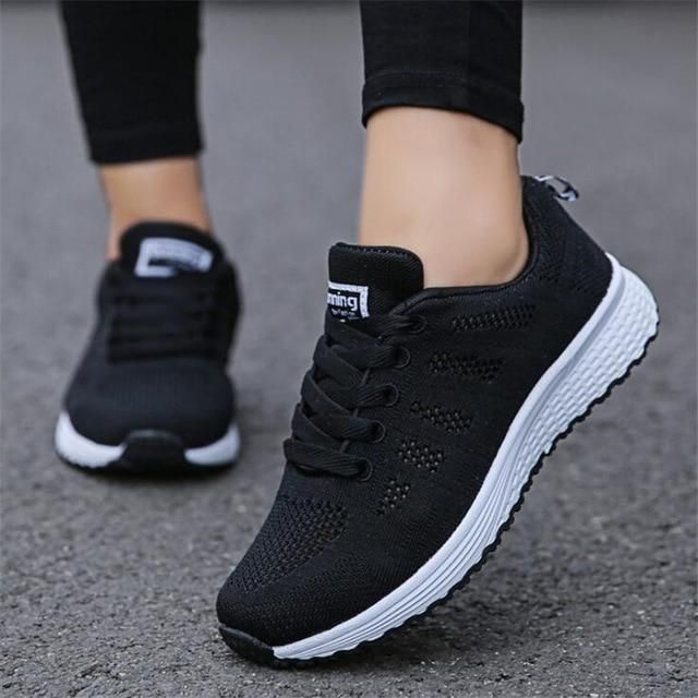 Comfortable Unisex Black Lace-Up Sneakers for Daily Wear at $32.99 - Touchy Style .