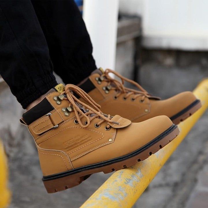 ð Solid Ankle Boot Leather... - Touchy Style .