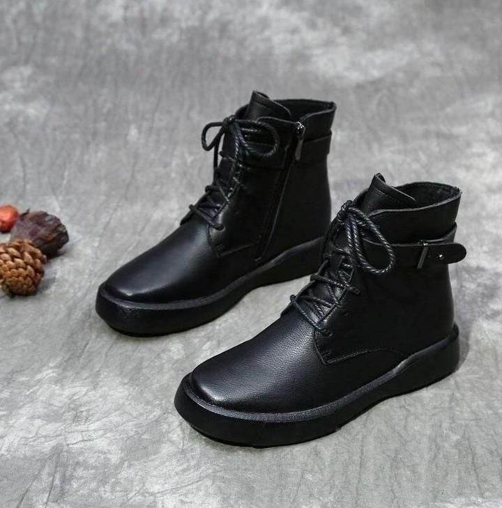 🐕 Big deals! <br />
Women's Casual Shoes 2021 Handmade Genuine Leather Casual Flat Boots Women Wa - Touchy Style