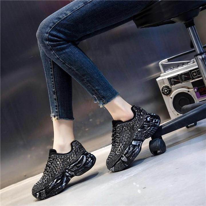Women's Casual Shoes Cross Tied Genuine Leather Sneakers Flat - Touchy Style