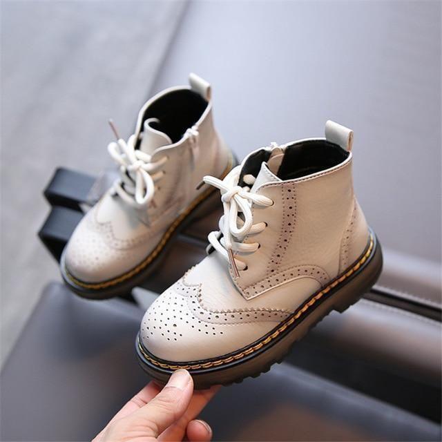 🔥 DIMI Genuine Leather Children Boots High Quality Boys Girls Martin Shoes Fashion Embroidered So - Touchy Style .