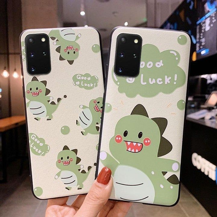 Dinosaur-Themed Phone Case for Galaxy S8-S20 and Note 8-10+ with Ring Holder and Stand - Touchy Style .