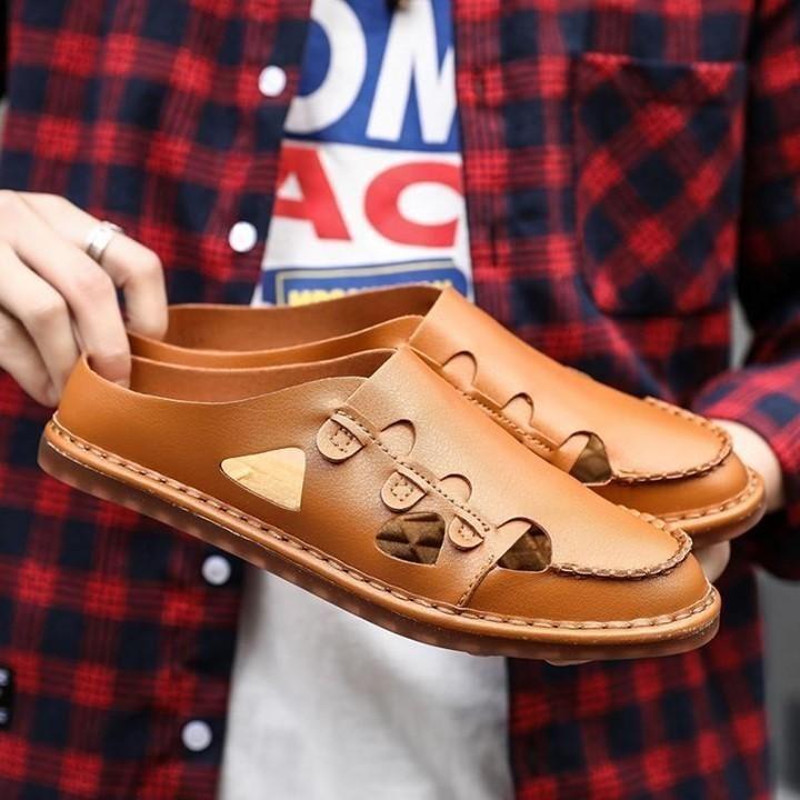 👟 $39.3 | Brown Men's Casual Shoes Bohemian Leather Sandals Slippers .<br />
🌟 🌟 🌟 🌟 - Touchy Style .