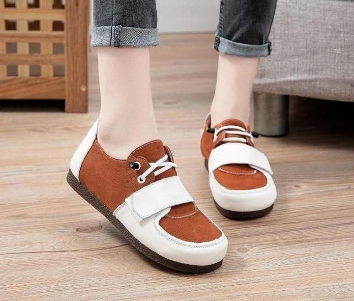👟 $53.71 | Women's Casual Shoes Ladies Female Woman Shoes Flats Shoes Cow Genuine Leather Loafers - Touchy Style .