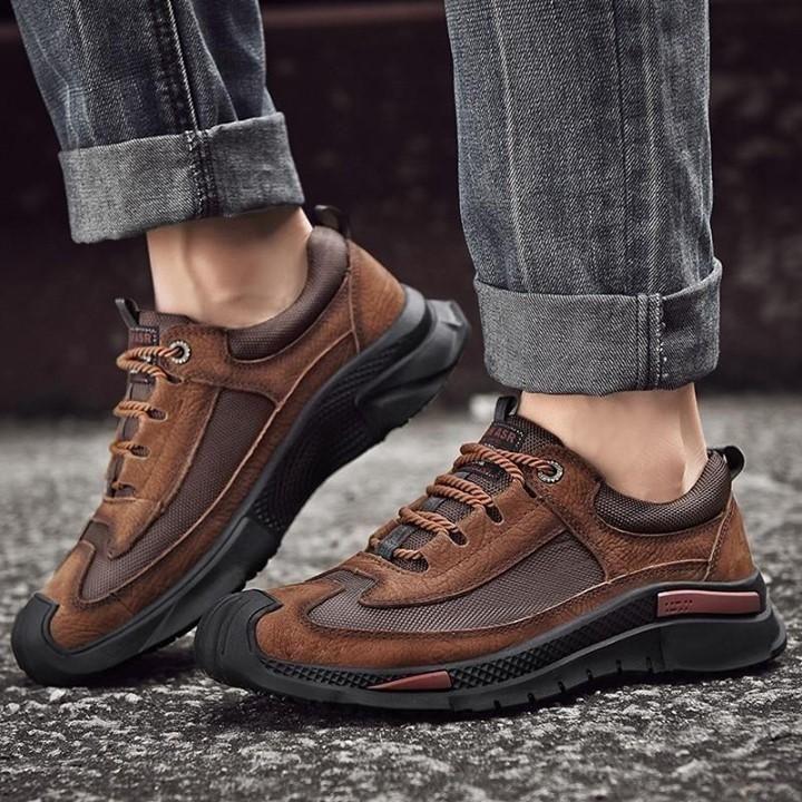 ☑️ $60 | Men's Casual Shoes High Quality Cow Genuine Leather Splice Loafers Work Shoes .<br />
< - Touchy Style .