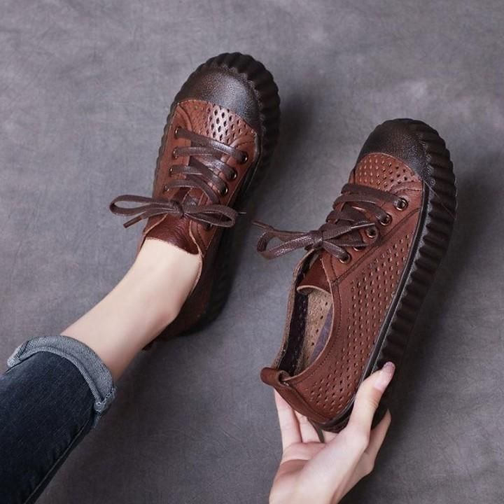 ☑️ $72.08 | Women's Casual Shoes 2021 Fashion Breathable Genuine Leather Sneakers Flat Footwear - Touchy Style .