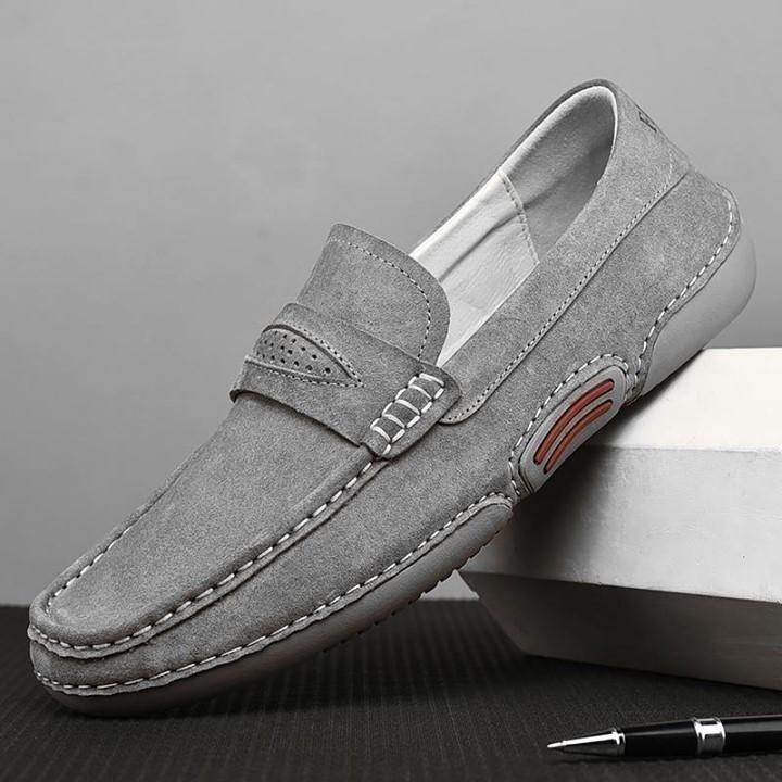 ⭕️ Men's Casual Shoes 2021 Soft Leather Fashion Suede Loafers Moccasins Breathable Slip On Shoes - Touchy Style