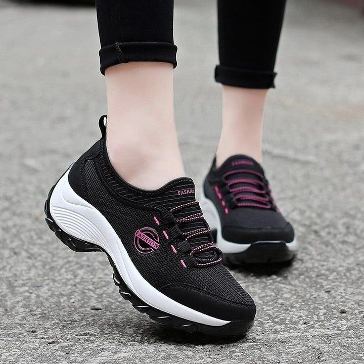 Flat Comfortable Mesh Sneakers Business Casual Women Shoes - Touchy Style .