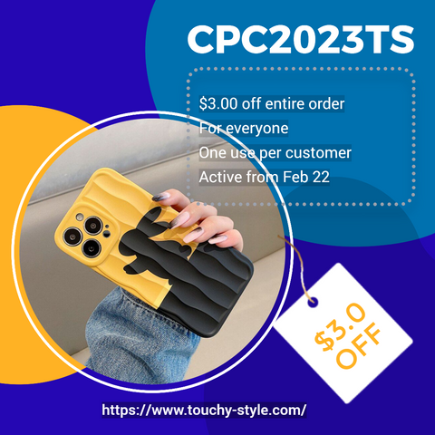 Introducing Our New Discount Code: Save $3.00 on Your Next Purchase with "CPC2023TS"! - Touchy Style .