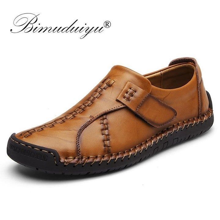 ✪ Leather Handmade Loafer Breathable... - Touchy Style .