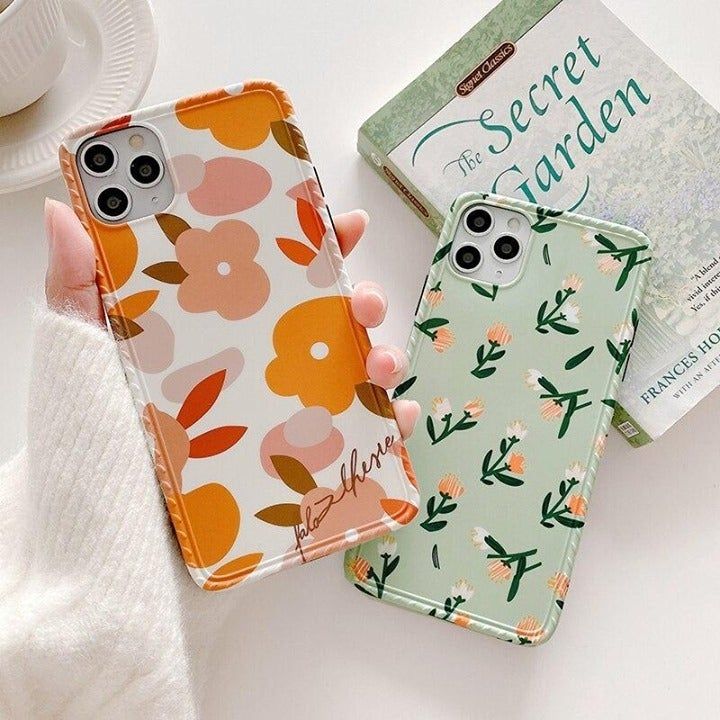 Lovely Floral Phone Case For iPhone 11 Pro Max XR X XS Max 7 8 Plus SE - Touchy Style .