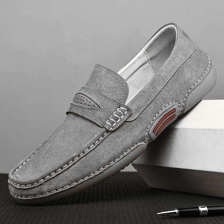 ⭕️ Men's Casual Shoes 2021 Soft Leather Fashion Suede Loafers Moccasins Breathable Slip On Shoes - Touchy Style .