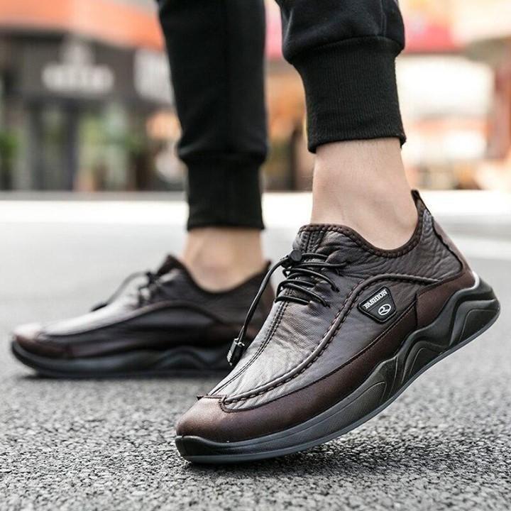 ⭕️ Men's Casual Shoes Leather Waterproof Outdoor Soft Walking Sneaker Plush Warm .<br />
⭕️ - Touchy Style .