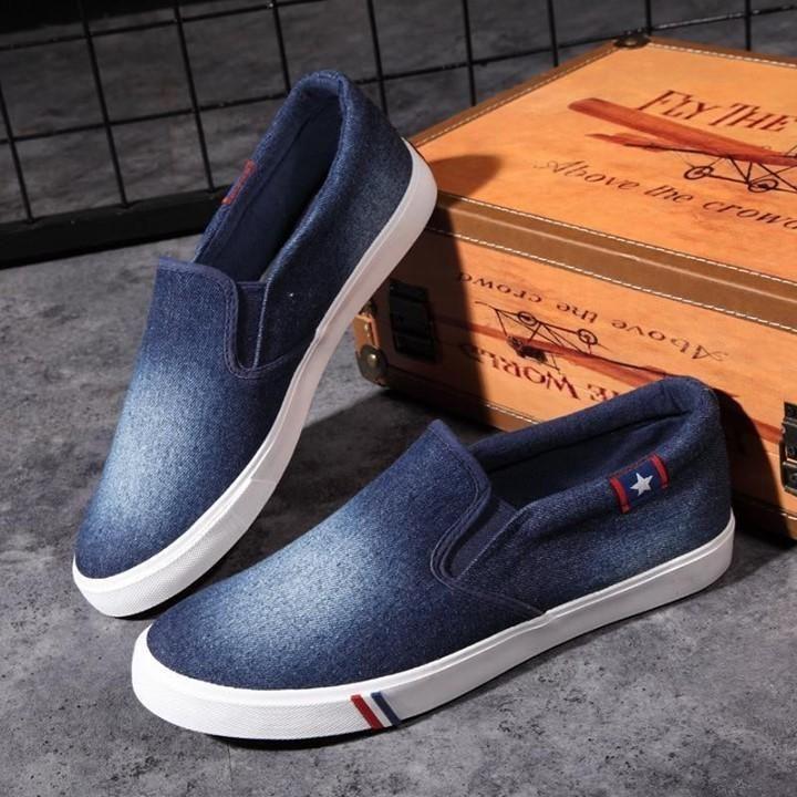 ⭕️ Men's Casual Shoes Summer Canvas Shoes Slip on Male Flats Breathable Loafers Men Trainers Sne - Touchy Style .