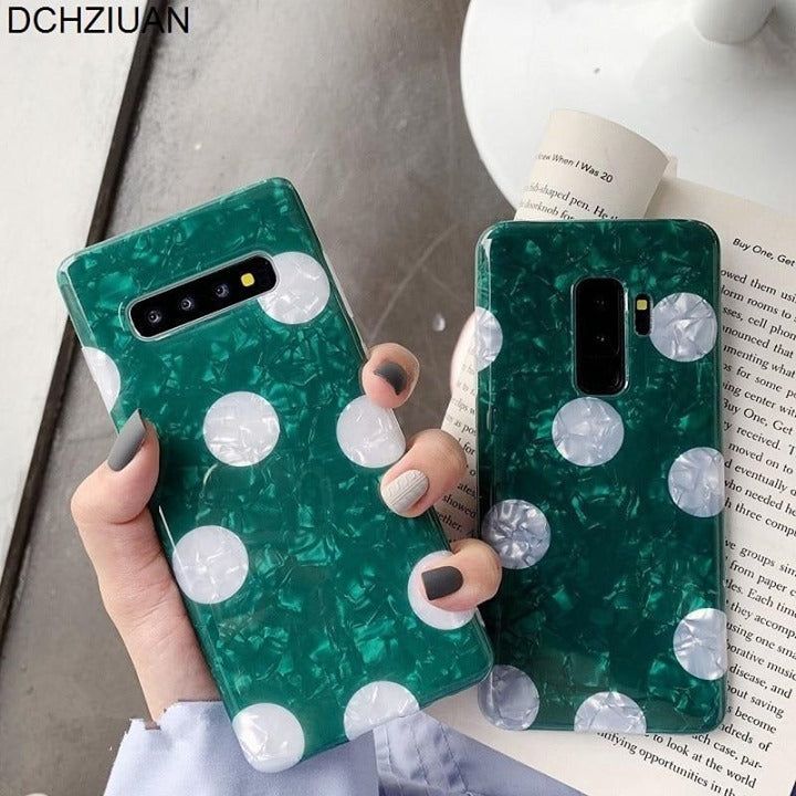 Polka Dots Phone Case For Galaxy S9 S8 S10 Plus Note 9 Note 8 - Touchy Style .