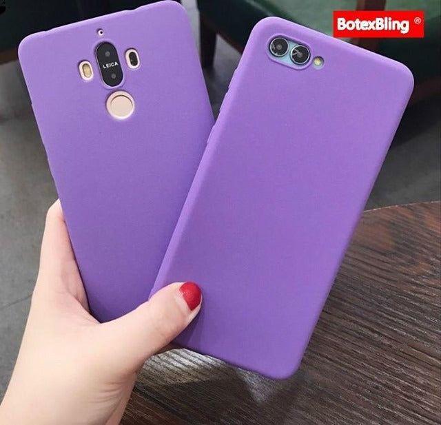 Purple Simple Case for Huawei mate10 pro mate9 pro mate8 mate7 - Touchy Style .